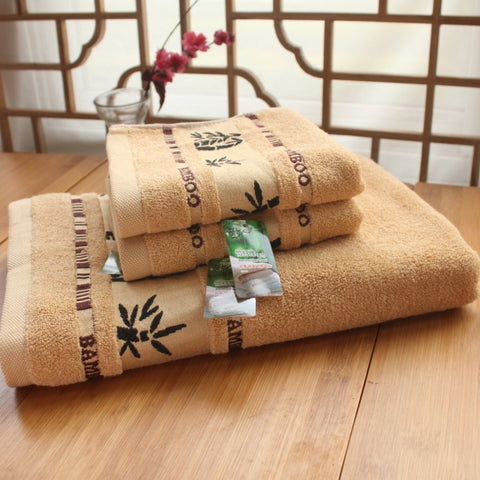 Bamboo Fiber bath beach face towel sets for adults