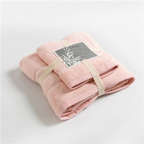 2pcs/set  camel bamboo fiber towel