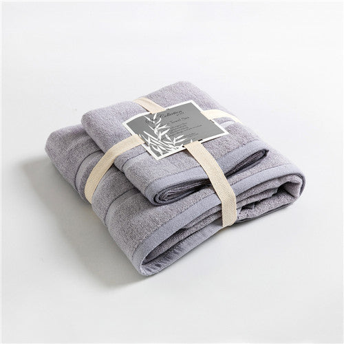2pcs/set  camel bamboo fiber towel