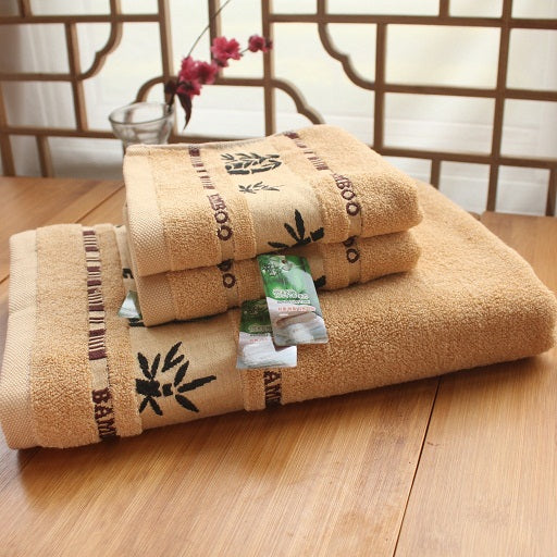 Bamboo Fiber bath beach face towel sets for adults