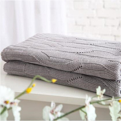 Rubihome brand Bamboo fiber of thread knitted throw blanket