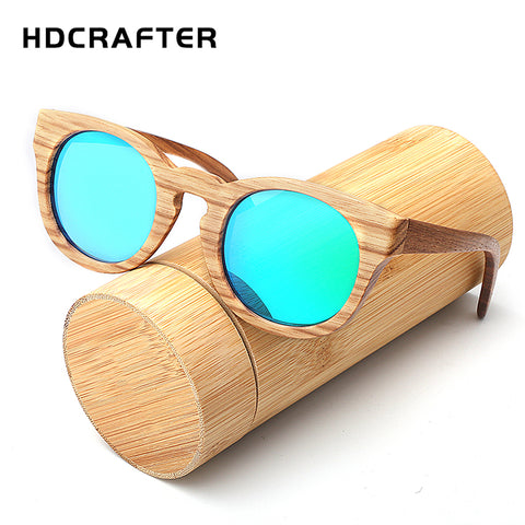 HDCRAFTER Wood Bamboo Polarized Sunglasses