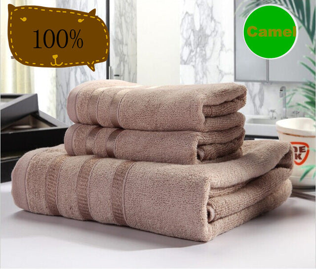 Bamboo towel Set, 3 Colors Purple/Silver/Coffee