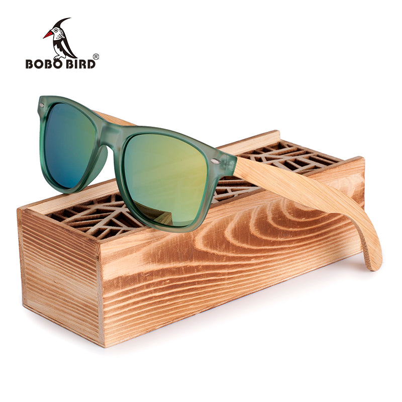 Bamboo Wood Holder Sun Glass with Retail Wood Box