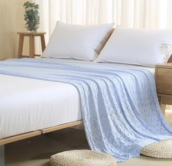 Bamboo Knitted Blanket Adult Plaid Blankets