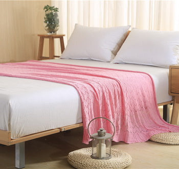 Bamboo Knitted Blanket Adult Plaid Blankets