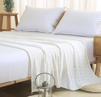 Bamboo Knitted Blanket Adult Plaid Blankets