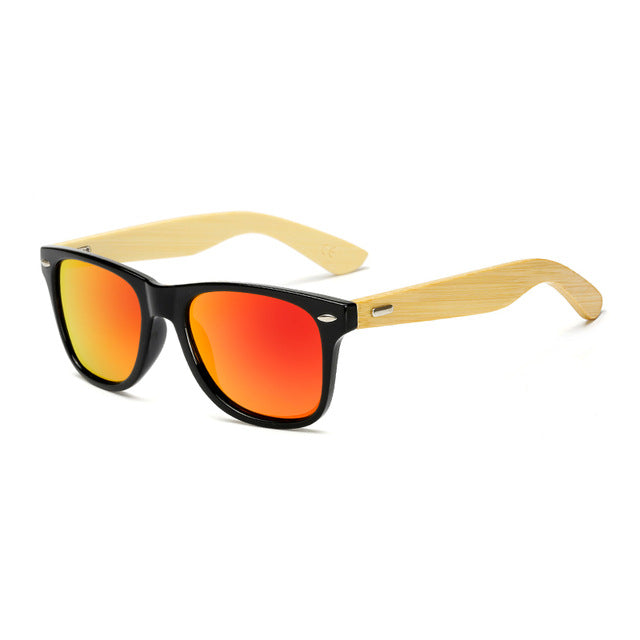 RUISIMO  bamboo polaroid sun glasses for men
