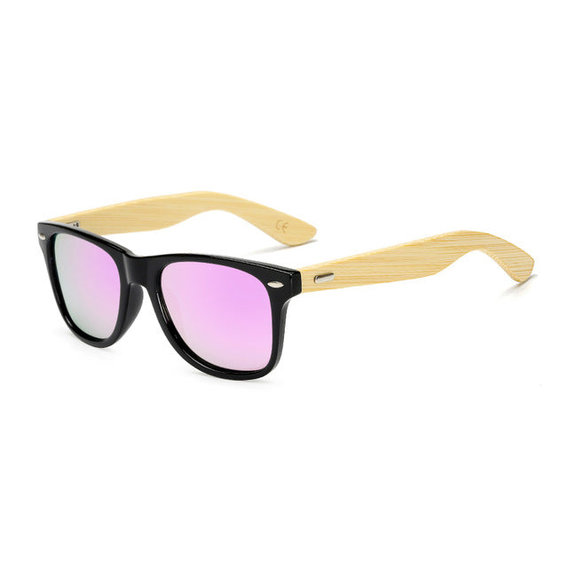 RUISIMO  bamboo polaroid sun glasses for men