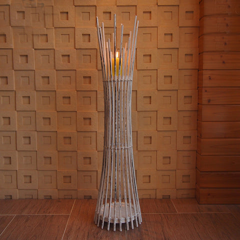 Romantic Rustic Bamboo Candle Stand
