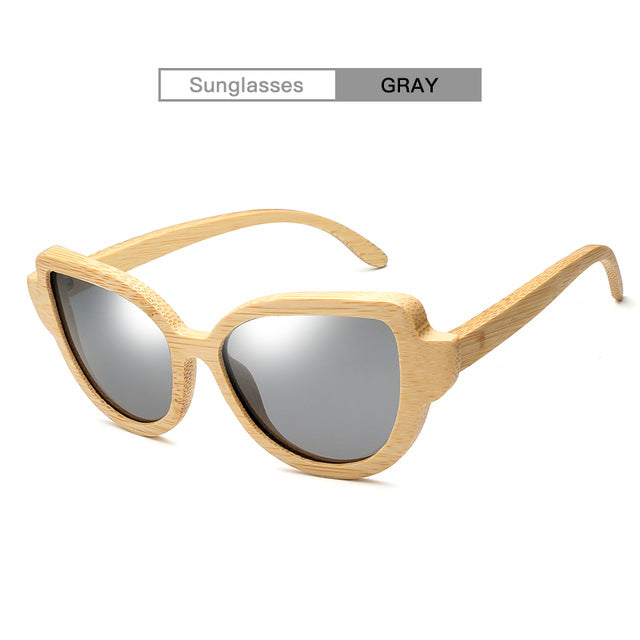 AZB 2018 new fashion bamboo polarized sunglasses