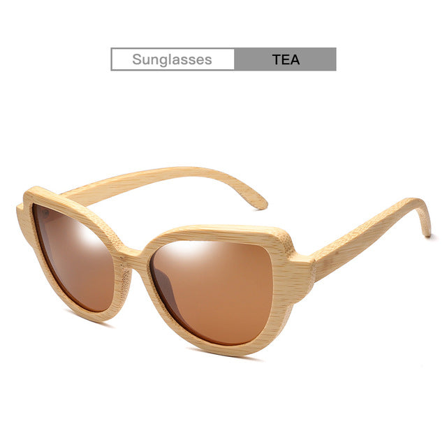 AZB 2018 new fashion bamboo polarized sunglasses