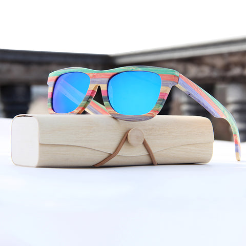 Vintage Bamboo Polarized sunglasses for women