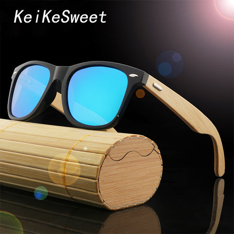 Bamboo Luxury Men Sport Hot Rivet Polarized Sunglasses