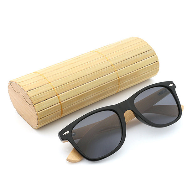 Bamboo Luxury Men Sport Hot Rivet Polarized Sunglasses