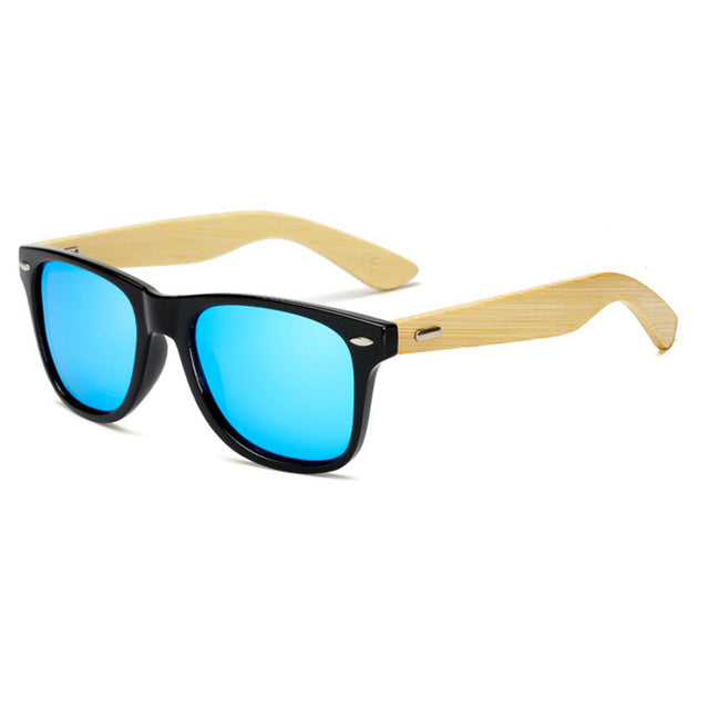 Bamboo Luxury Men Sport Hot Rivet Polarized Sunglasses