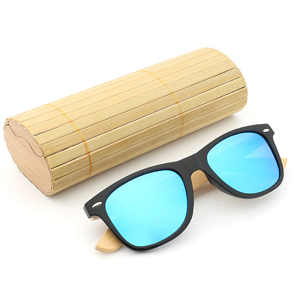 Bamboo Luxury Men Sport Hot Rivet Polarized Sunglasses