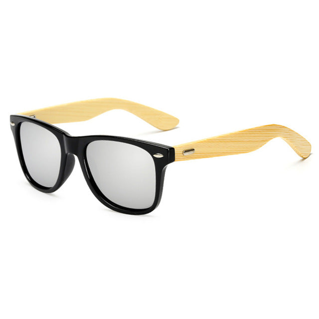 Bamboo Luxury Men Sport Hot Rivet Polarized Sunglasses