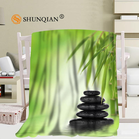 Custom bamboo and stone blanket