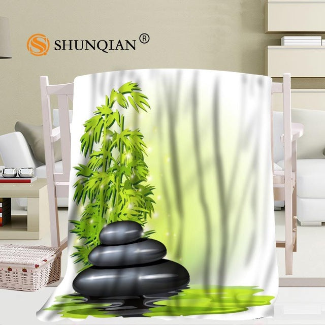 Custom bamboo and stone blanket