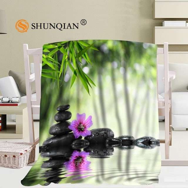 Custom bamboo and stone blanket