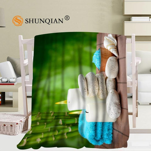 Custom bamboo and stone blanket