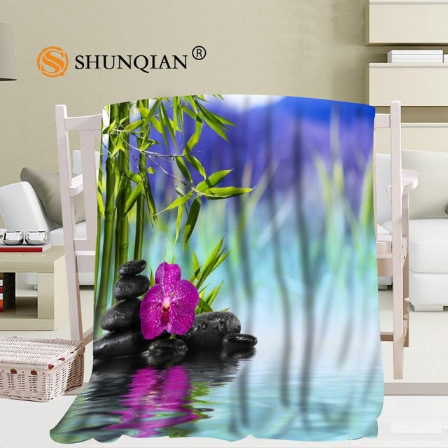 Custom bamboo and stone blanket