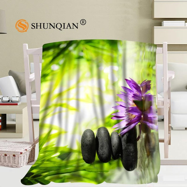 Custom bamboo and stone blanket