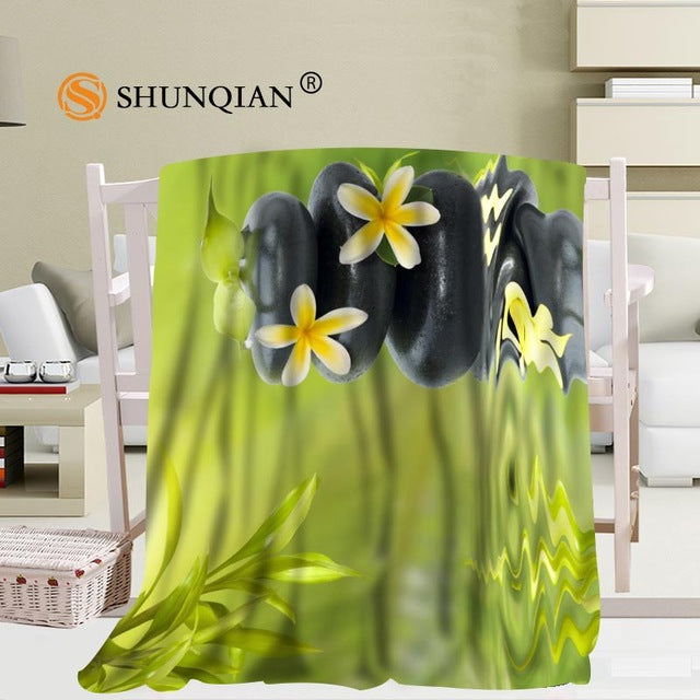 Custom bamboo and stone blanket