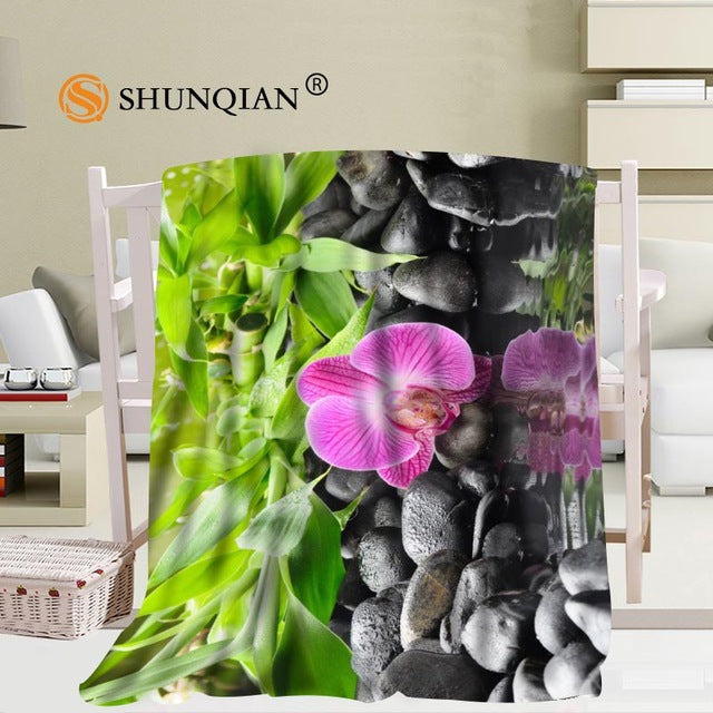 Custom bamboo and stone blanket