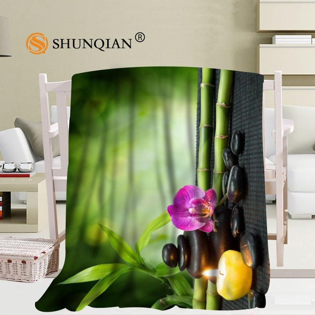 Custom bamboo and stone blanket