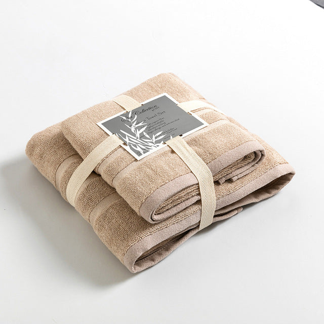 Pink Bamboo Fiber Towel Set