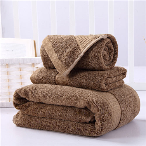 iDouillet 3-Piece Bamboo Cotton Towel Set -