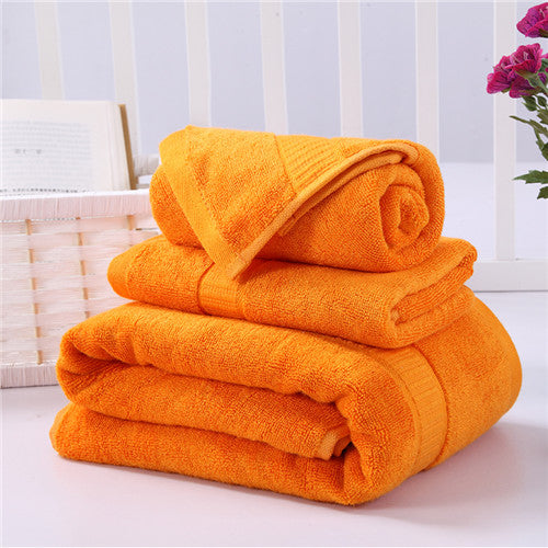iDouillet 3-Piece Bamboo Cotton Towel Set -