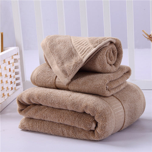 iDouillet 3-Piece Bamboo Cotton Towel Set -