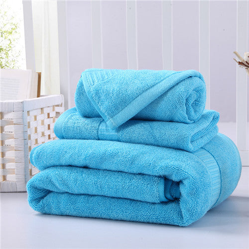 iDouillet 3-Piece Bamboo Cotton Towel Set -
