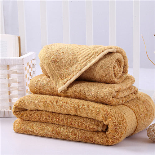 iDouillet 3-Piece Bamboo Cotton Towel Set -