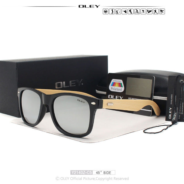 OLEY New Bamboo Polarized Sunglasses