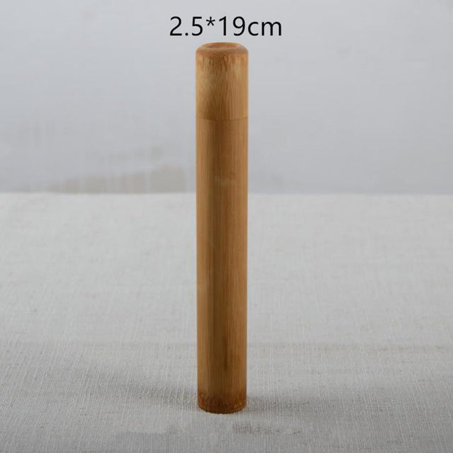 Bamboo Tube Tea Pot Caddy